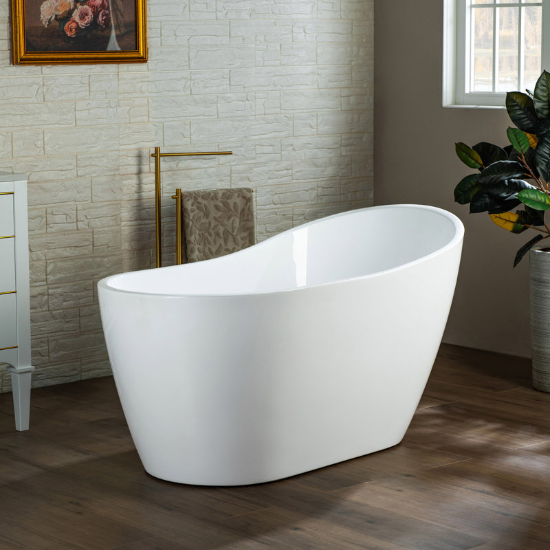 WoodBridge Freestanding Soaking Acrylic Bathtub & Reviews Wayfair